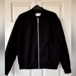 ASOS Brand‎ Unisex Bomber Jacket Black Lined Size XS
